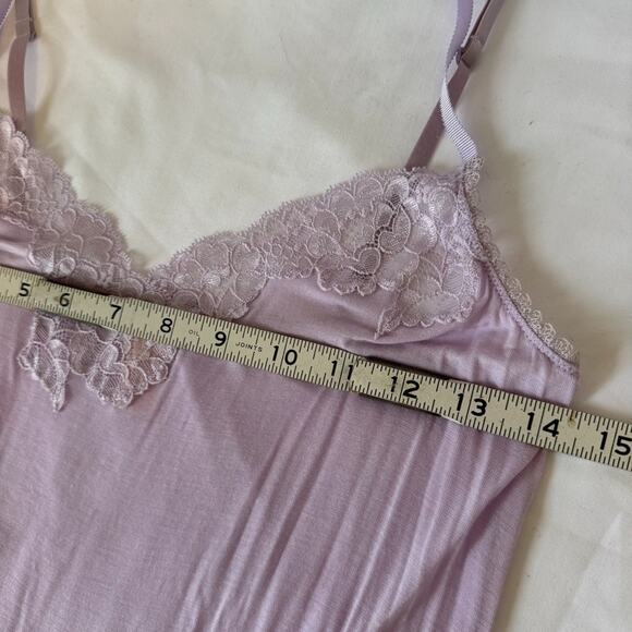 Ytg Y2K M Victoria's Secret Purple Slip Lace Dress Modal Stretch Romantic Girly - Picture 7 of 10